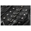 Men Long Leather Coat Gothic Steampunk Plus Size Jackets Adjustable Straps Overcoat